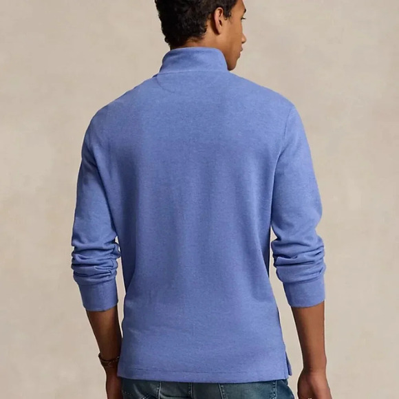 Polo Ralph Lauren Quarter Zip Sweater Pullover Long Sleeve Estate Rib Blue XL - Picture 6 of 12